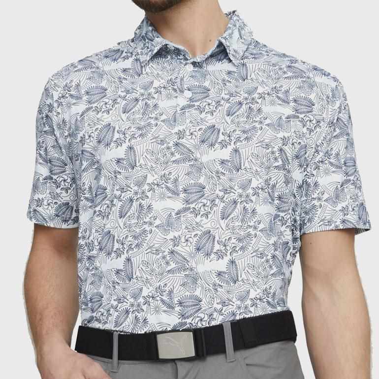 Puma Mattr Seaplanes Herren Poloshirt, weiss/blau