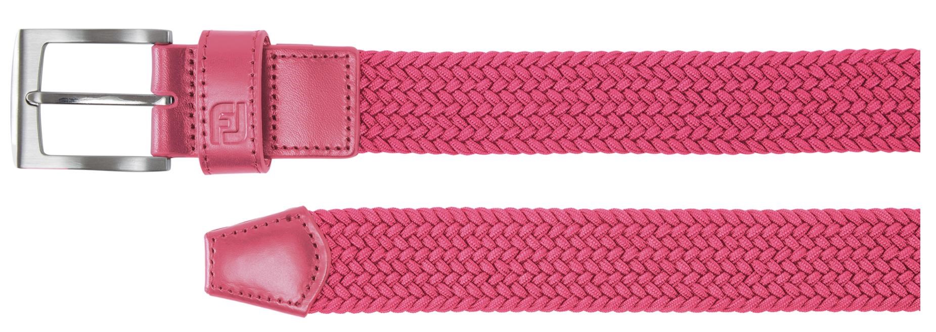 Damen Geflochtener Damen Stretchgürtel, rosa