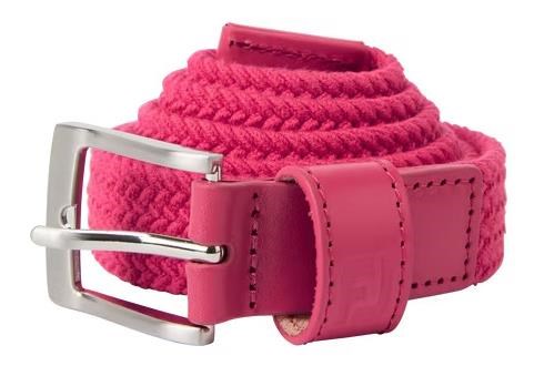 Damen Geflochtener Damen Stretchgürtel, rosa