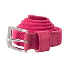 Damen Geflochtener Damen Stretchgürtel, rosa