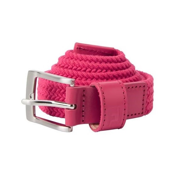 Damen Geflochtener Damen Stretchgürtel, rosa