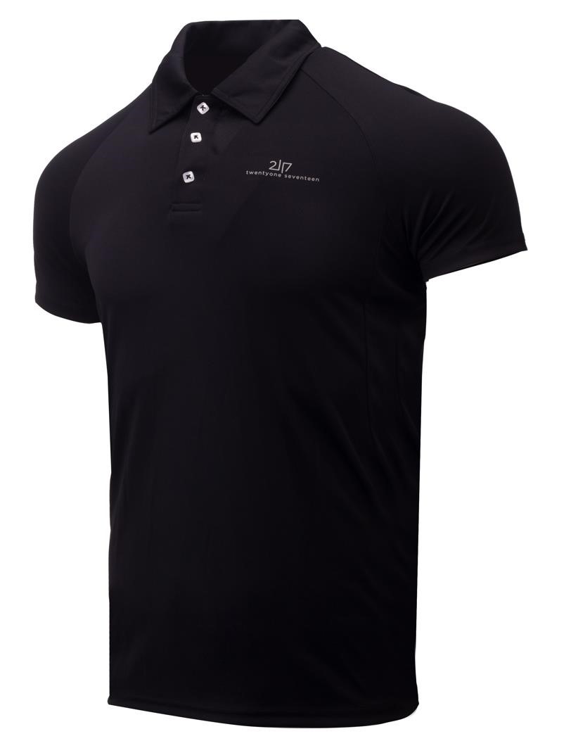 2117 of Sweden Fröseke Herren Poloshirt, schwarz