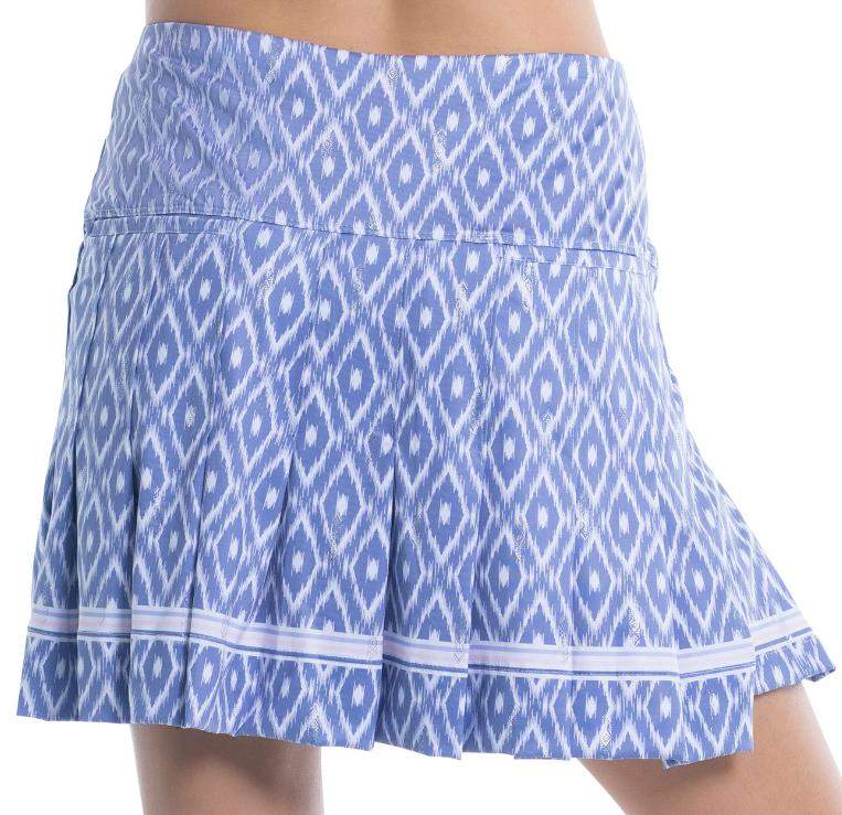Lucky in Love Ikat Pleated Golfrock, lila