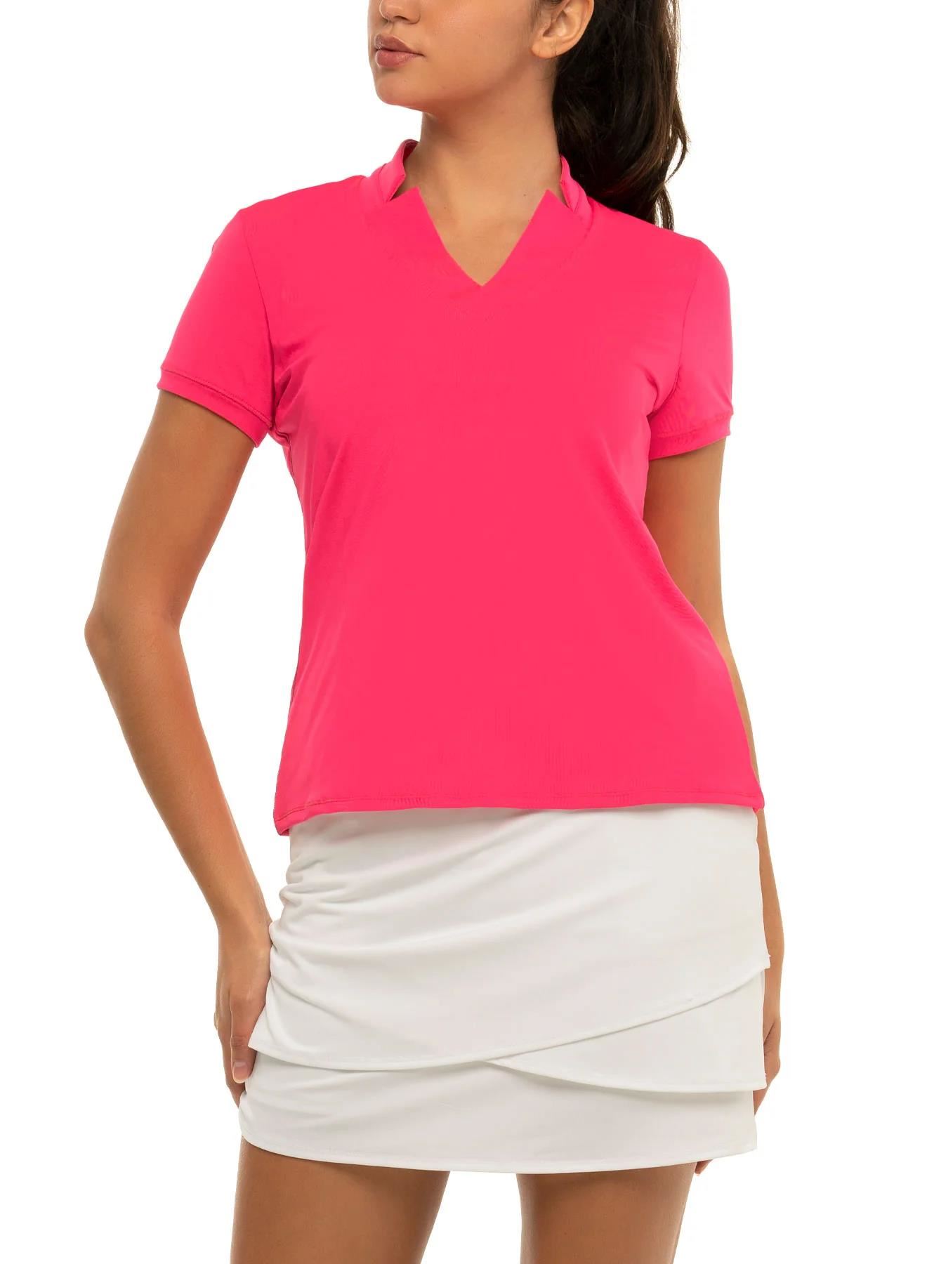 Lucky in Love Chi Chi Short Sleeve Damen Poloshirt, melon
