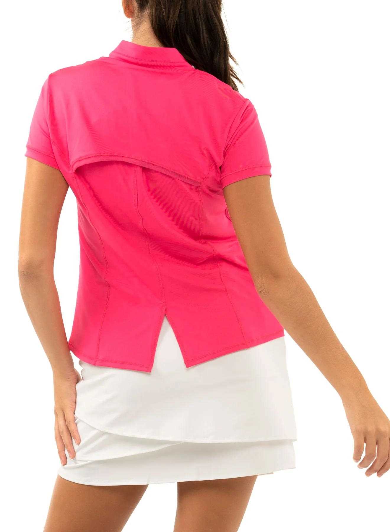 Lucky in Love Chi Chi Short Sleeve Damen Poloshirt, melon