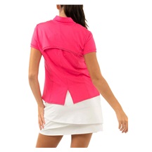 Lucky in Love Chi Chi Short Sleeve Damen Poloshirt, melon
