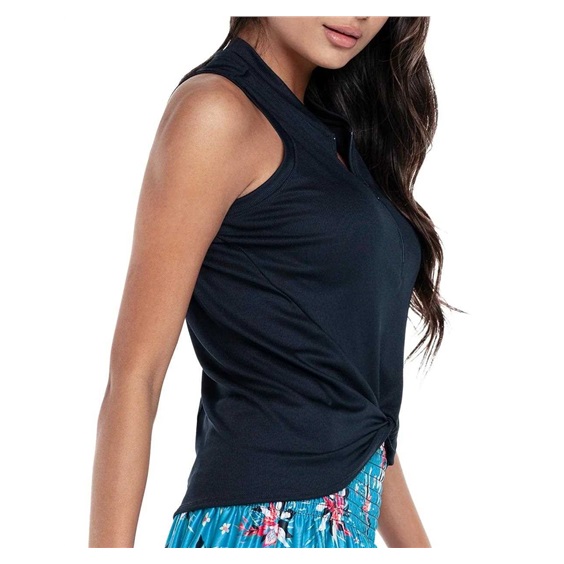 Lucky in Love Twist It Up Damen Poloshirt, dunkelblau