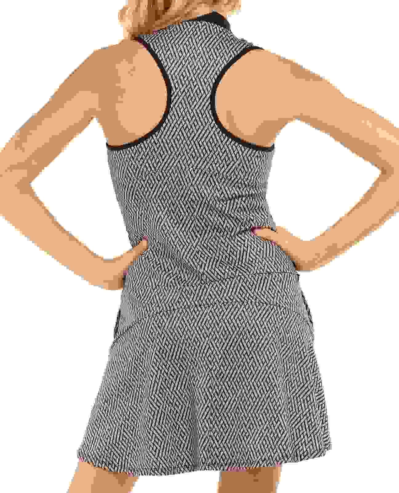Lucky in Love Thatch Me Later Damen Golfkleid, schwarz/weiss