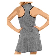 Lucky in Love Thatch Me Later Damen Golfkleid, schwarz/weiss