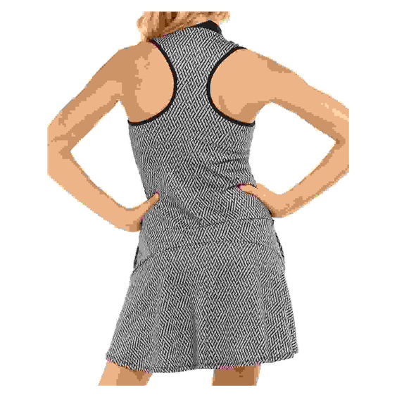 Lucky in Love Thatch Me Later Damen Golfkleid, schwarz/weiss