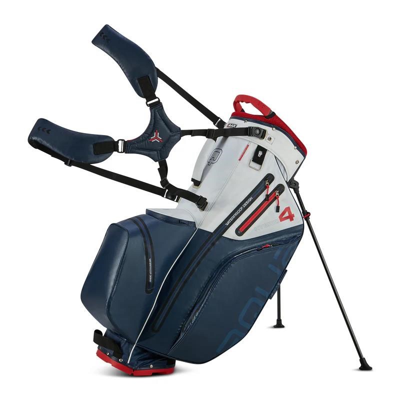 Big Max Aqua Hybrid 4 Standbag, dunkelblau/weiss/rot