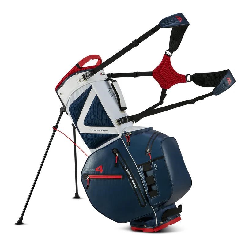 Big Max Aqua Hybrid 4 Standbag, dunkelblau/weiss/rot