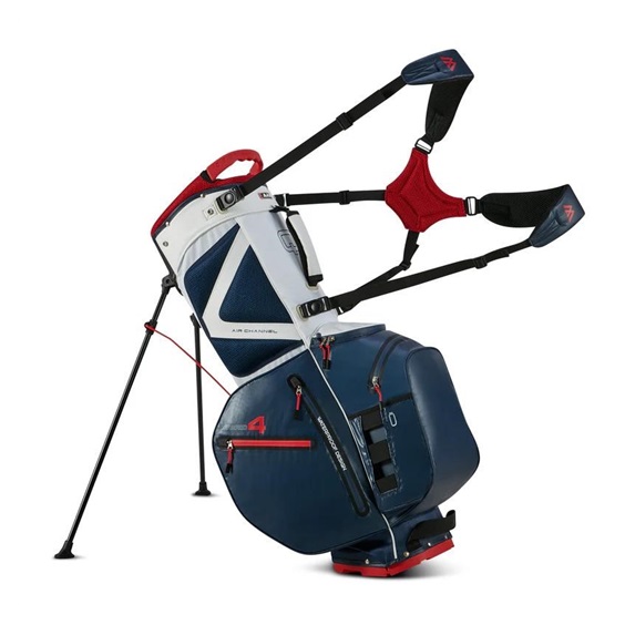 Big Max Aqua Hybrid 4 Standbag, dunkelblau/weiss/rot