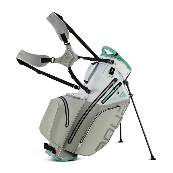 Big Max Aqua Hybrid 4 Standbag, weiss/grau/minze
