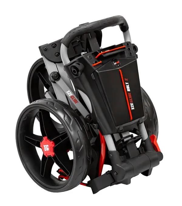 Ezeglide Bolt 2 + Easy Opening Golf Trolley, grau/rot