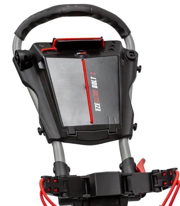 Ezeglide Bolt 2 + Easy Opening Golf Trolley, grau/rot