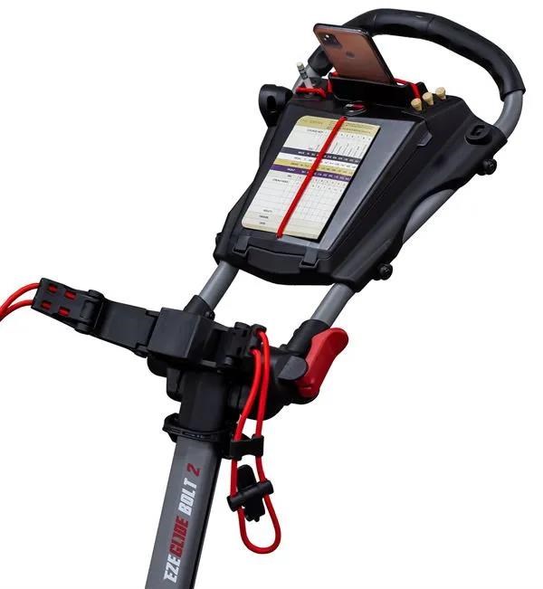 Ezeglide Bolt 2 + Easy Opening Golf Trolley, grau/rot