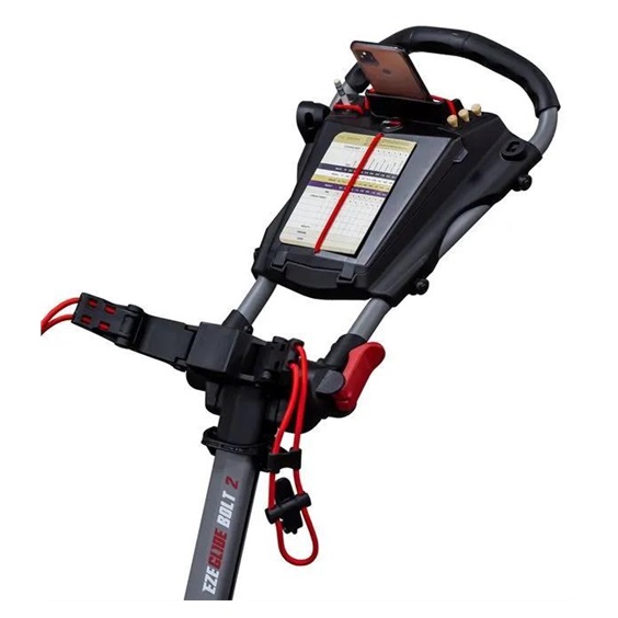 Ezeglide Bolt 2 + Easy Opening Golf Trolley, grau/rot