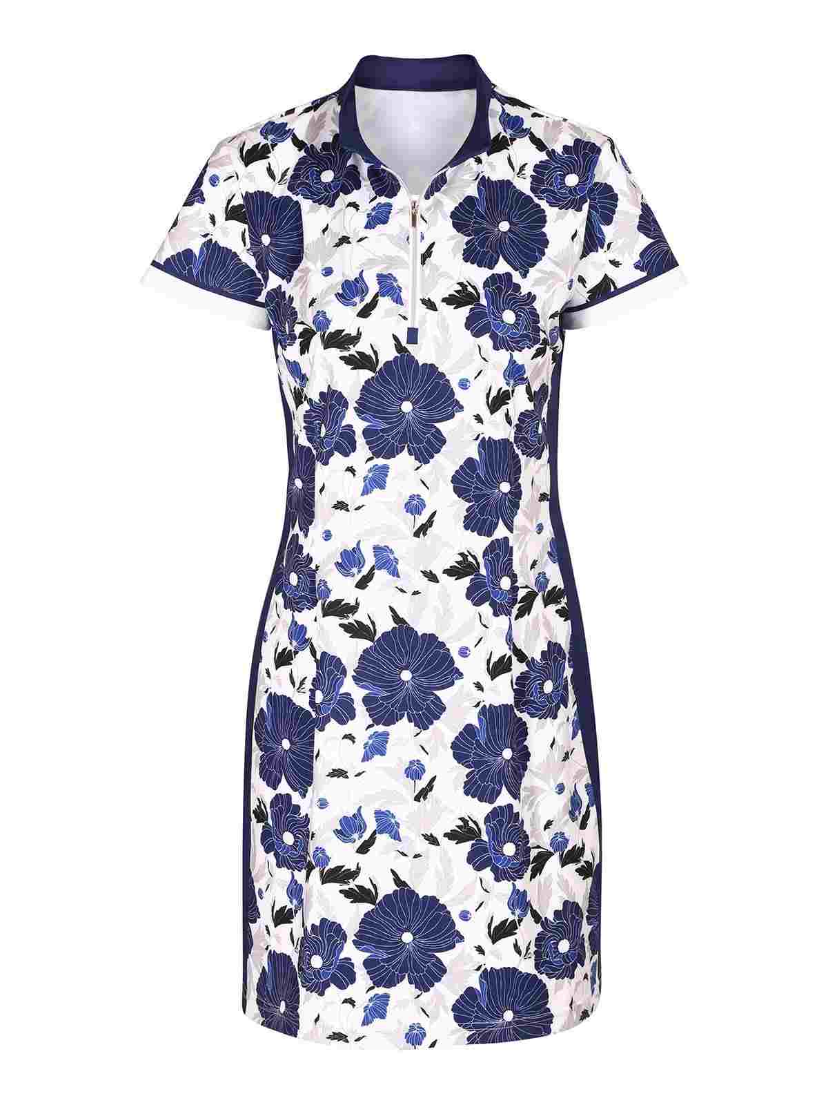 Tony Trevis Damen Golfkleid Weiss blau Golf Brothers de tony-trevis-damen-golfkleid-weiss-blau-golf-brothers-de