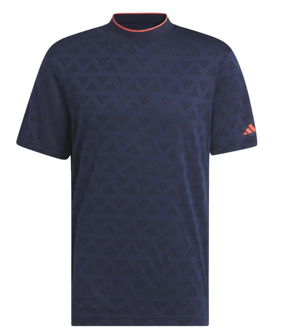 Adidas Adi Jacquard Herren Poloshirt, schwarz/dunkelblau