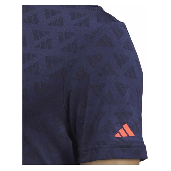 Adidas Adi Jacquard Herren Poloshirt, schwarz/dunkelblau