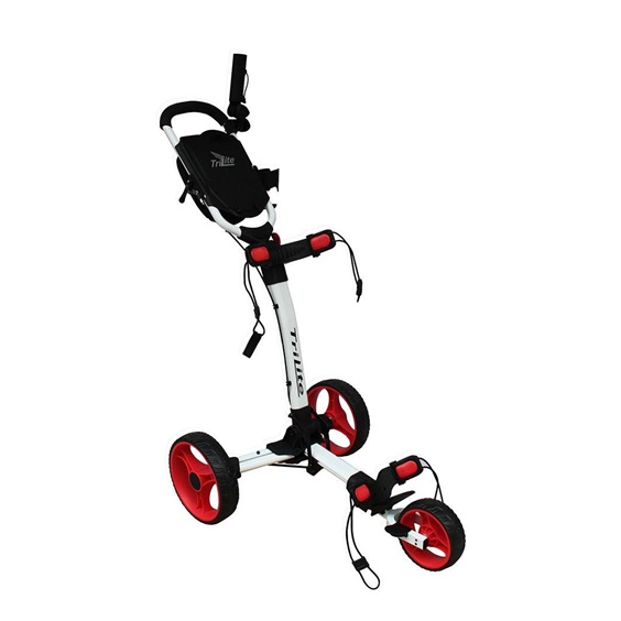Axglo TriLite Golftrolley, weiss/rot