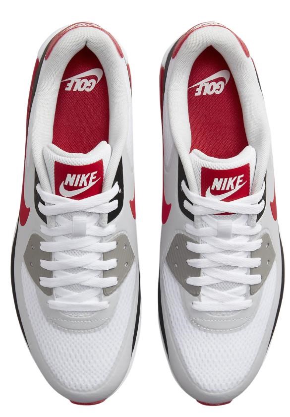 Nike Air Max 90G Unisex Golfschuhe, weiss/rot