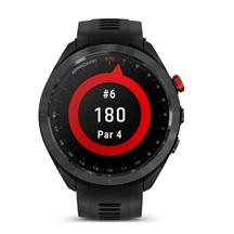 Garmin Approach S70 47mm GPS-Uhr, schwarze Keramiklünette / schwarzes Silikonarmband
