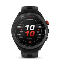 Garmin Approach S70 47mm GPS-Uhr, schwarze Keramiklünette / schwarzes Silikonarmband