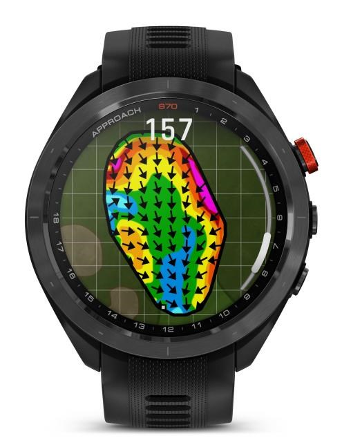 Garmin Approach S70 47mm GPS-Uhr, schwarze Keramiklünette / schwarzes Silikonarmband