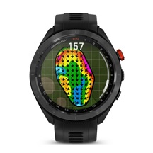 Garmin Approach S70 47mm GPS-Uhr, schwarze Keramiklünette / schwarzes Silikonarmband