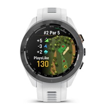 Garmin Approach S70 42mm GPS-Uhr, schwarze Keramiklünette / weißes Silikonarmband