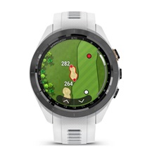 Garmin Approach S70 42mm GPS-Uhr, schwarze Keramiklünette / weißes Silikonarmband