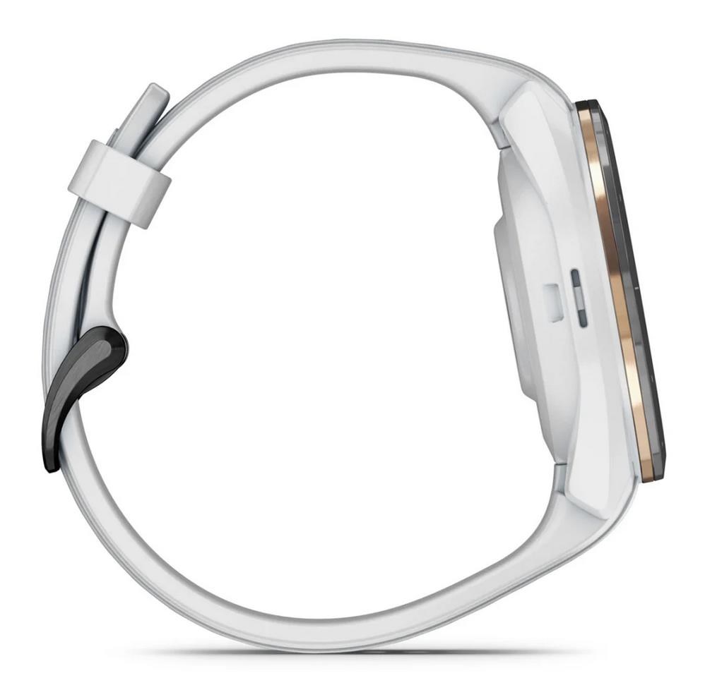 Garmin Approach S70 42mm GPS-Uhr, schwarze Keramiklünette / weißes Silikonarmband