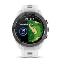 Garmin Approach S70 42mm GPS-Uhr, schwarze Keramiklünette / weißes Silikonarmband