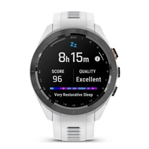 Garmin Approach S70 42mm GPS-Uhr, schwarze Keramiklünette / weißes Silikonarmband