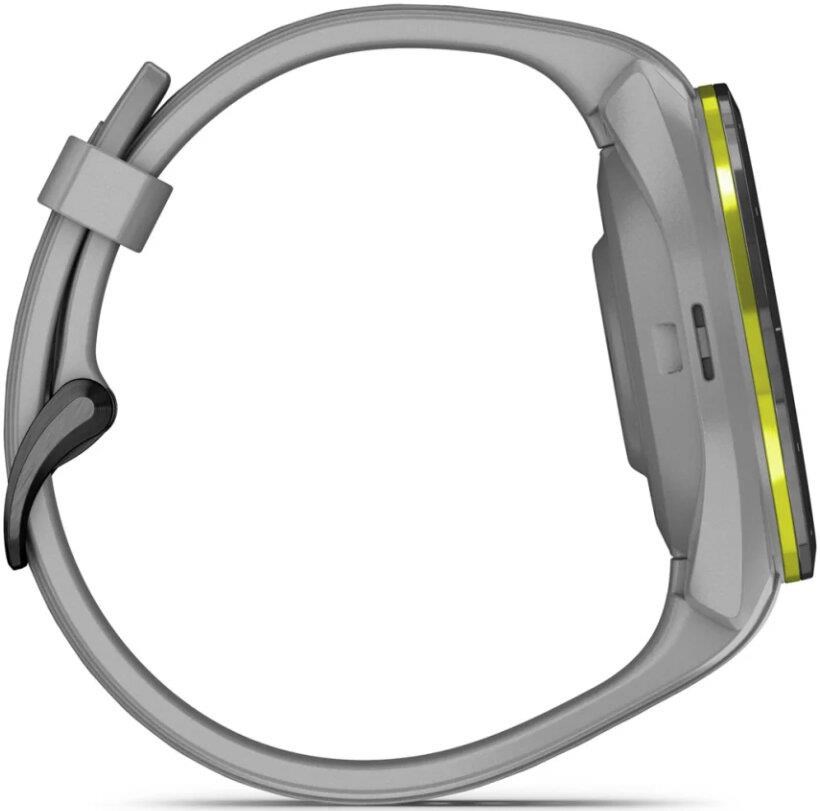 Garmin Approach S70 42 mm GPS-Uhr, Keramiklünette Schwarz/Silikonarmband Pulvergrau