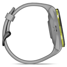 Garmin Approach S70 42 mm GPS-Uhr, Keramiklünette Schwarz/Silikonarmband Pulvergrau