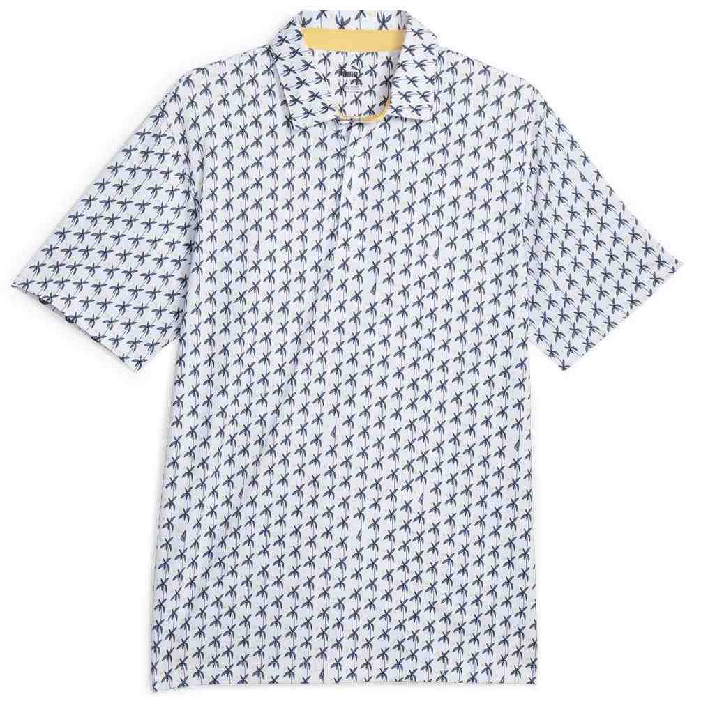 Puma Mattr Palms Herren Poloshirt, weiss/dunkelblau