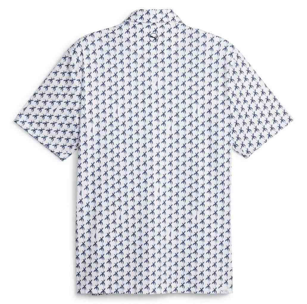 Puma Mattr Palms Herren Poloshirt, weiss/dunkelblau