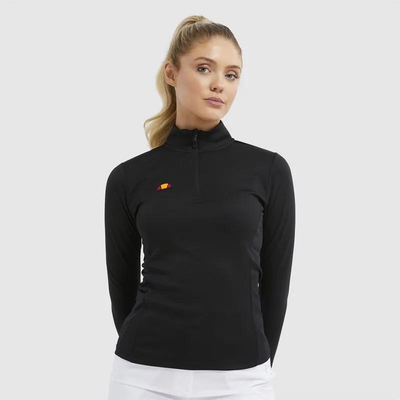 Ellesse Telero 1/2 Zip Damen Top, schwarz