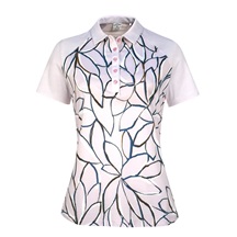Callaway Linear Floral Damen Poloshirt, pink nectar
