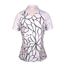 Callaway Linear Floral Damen Poloshirt, pink nectar