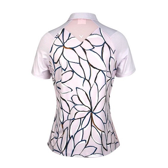 Callaway Linear Floral Damen Poloshirt, pink nectar