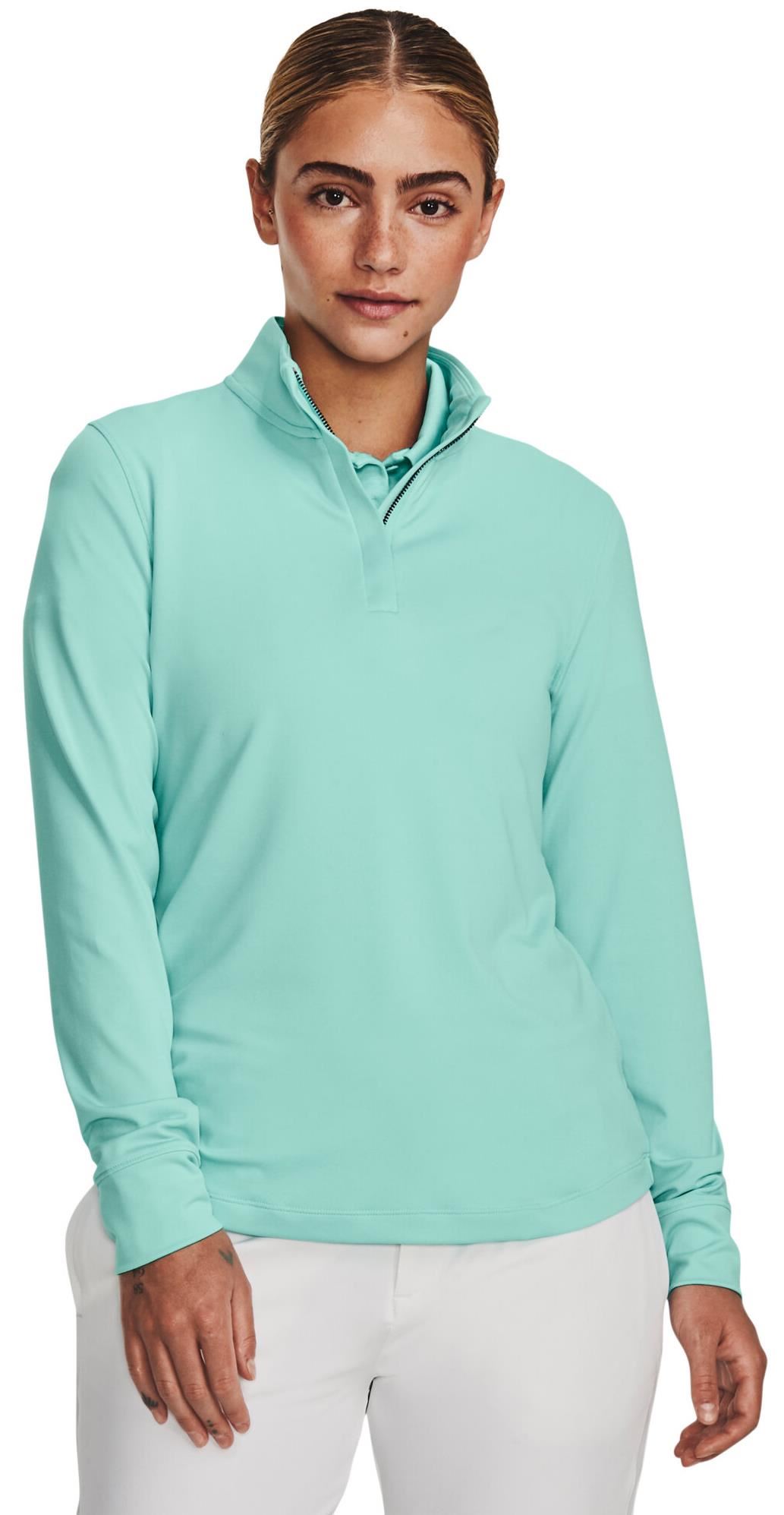 Under Armour Playoff 1/4 Zip Damen Sweatshirt, neo turquoise