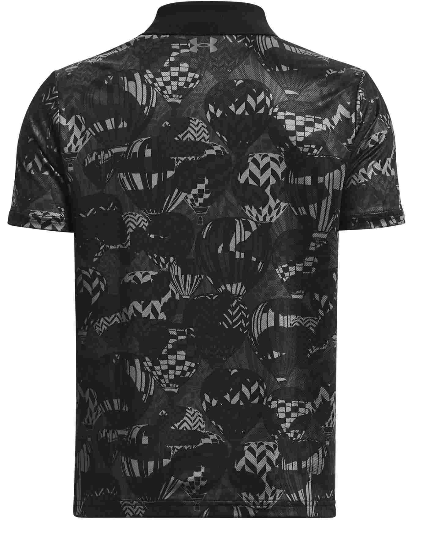 Under Armour Performance Printed Junior Poloshirt, schwarz
