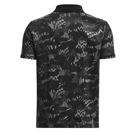 Under Armour Performance Printed Junior Poloshirt, schwarz