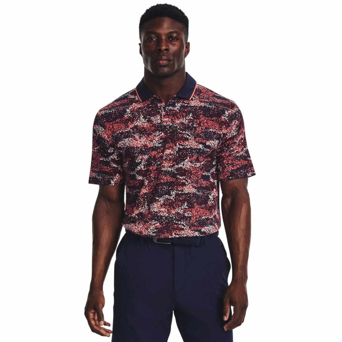 Under Armour Iso-Chill Edge Herren Poloshirt, dunkelblau/rot