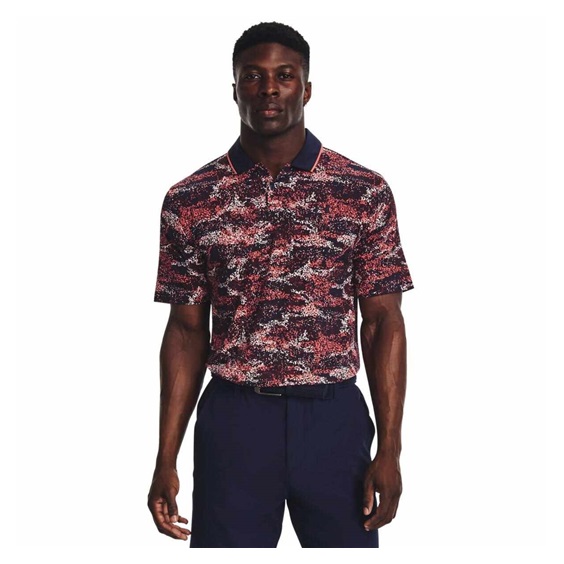 Under Armour Iso-Chill Edge Herren Poloshirt, dunkelblau/rot