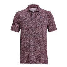 Under Armour Playoff 3.0 Printed Herren Poloshirt, dunkelblau/rot